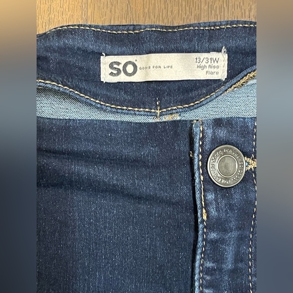 SO Blue Flare Wide Leg Jeans - Picture 8 of 13